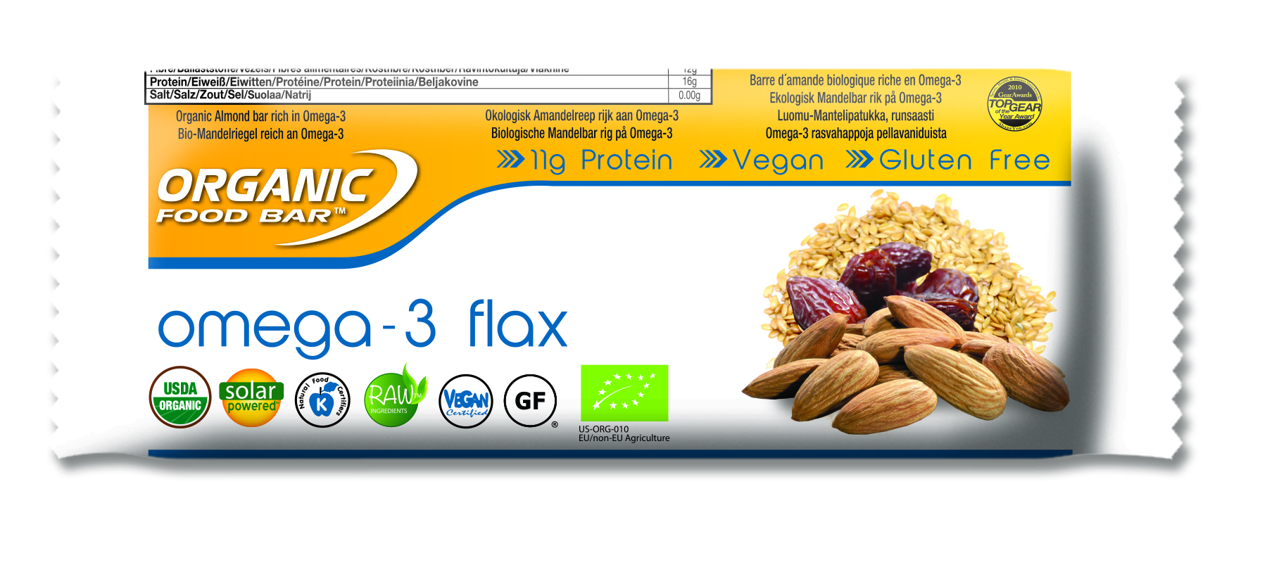 Organic Food Bar Omega-3 Flax